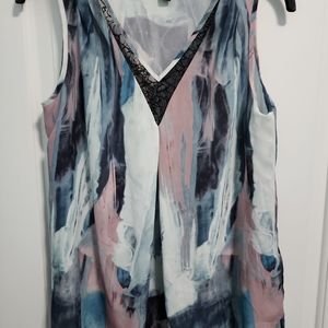 Mossimo pink and gray sleeveless top.
